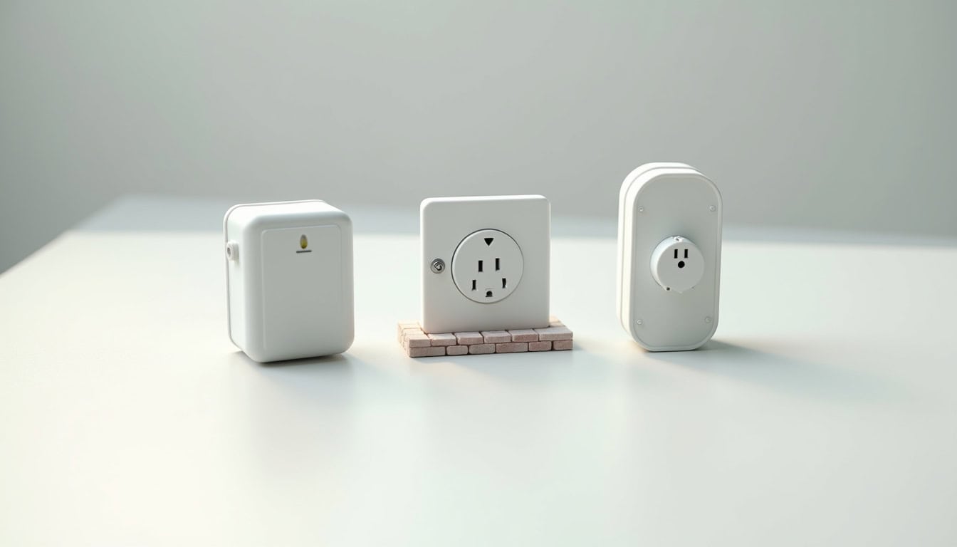 Comparaison visuelle des différents types de bornes de recharge électrique: wallbox, prise renforcée, borne triphasée