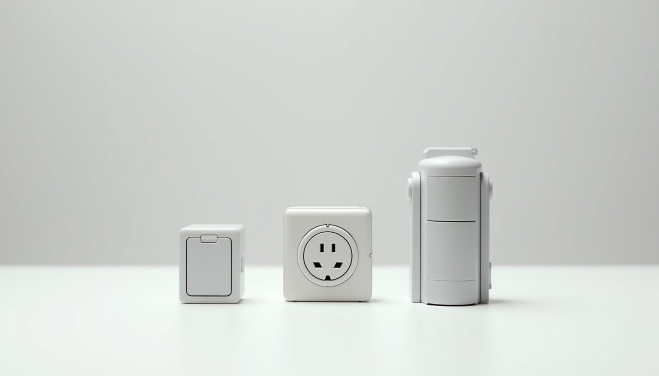 Comparaison visuelle des différents types de bornes de recharge électrique: wallbox, prise renforcée, borne triphasée