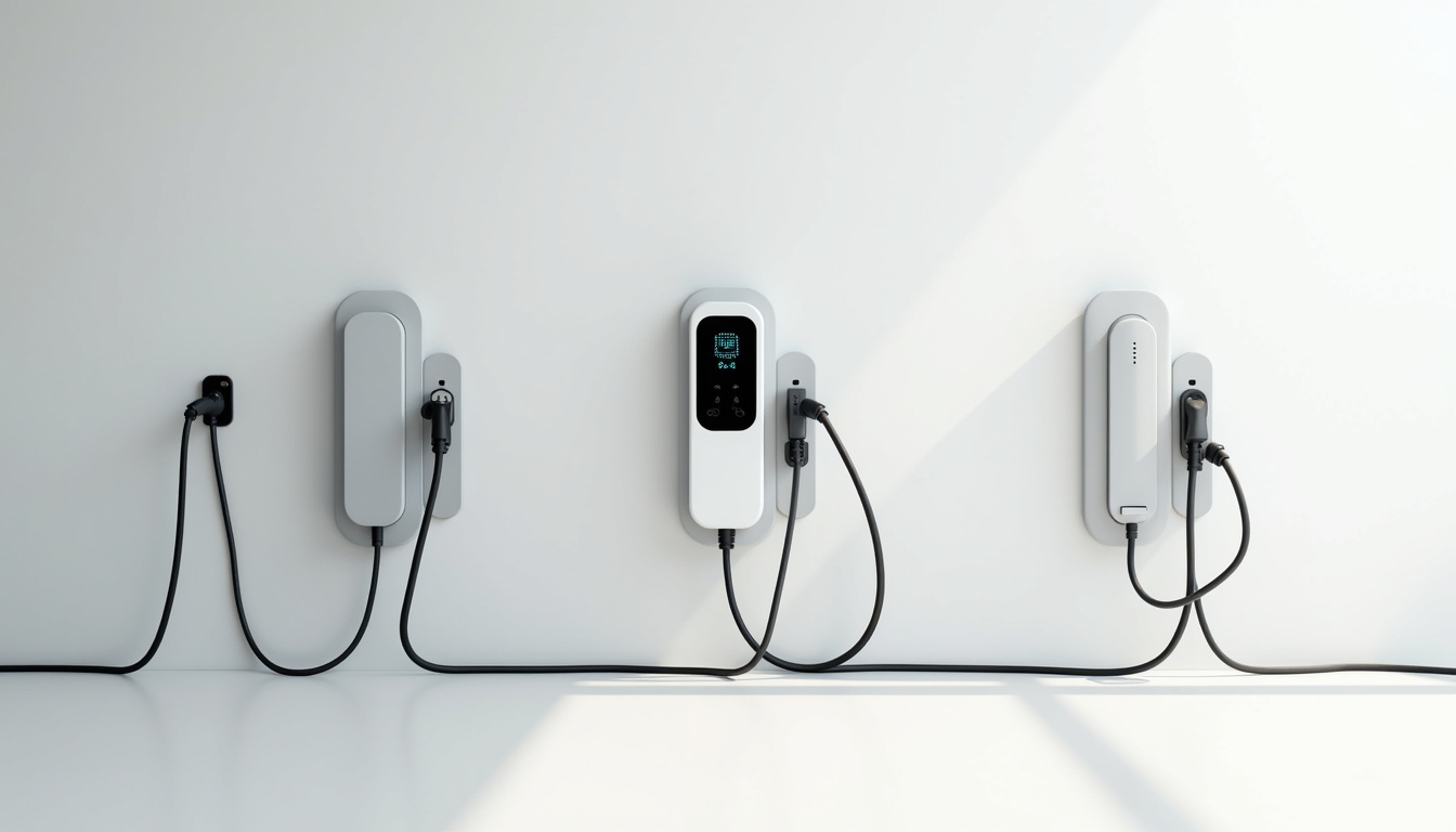 Comparaison visuelle des différents types de bornes de recharge murales