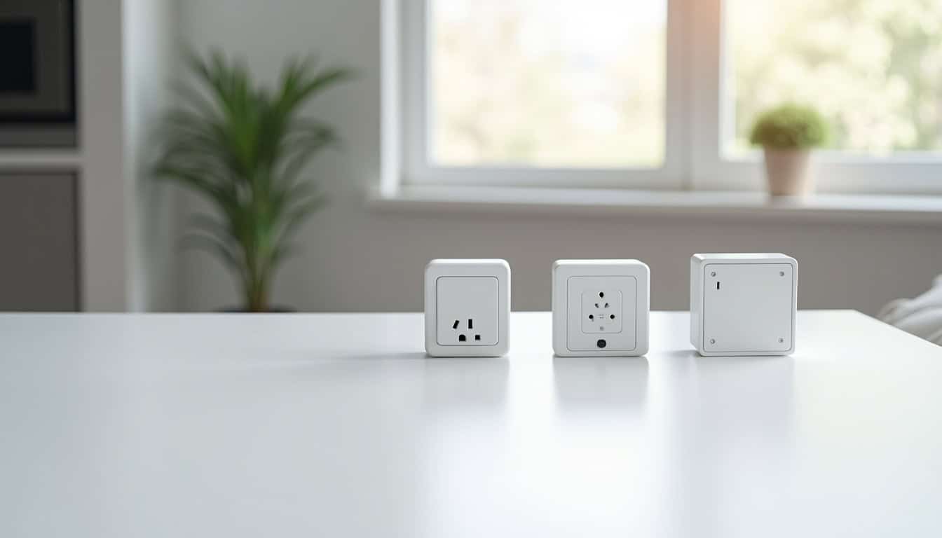 Comparaison visuelle des différents types de bornes de recharge pour véhicules électriques: wallbox, prise renforcée, borne triphasée