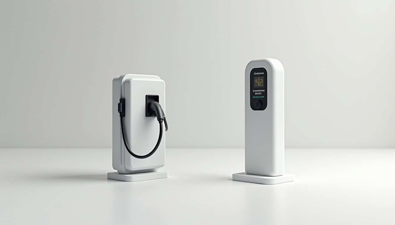 Comparaison visuelle des différents types de bornes de recharge pour véhicules électriques