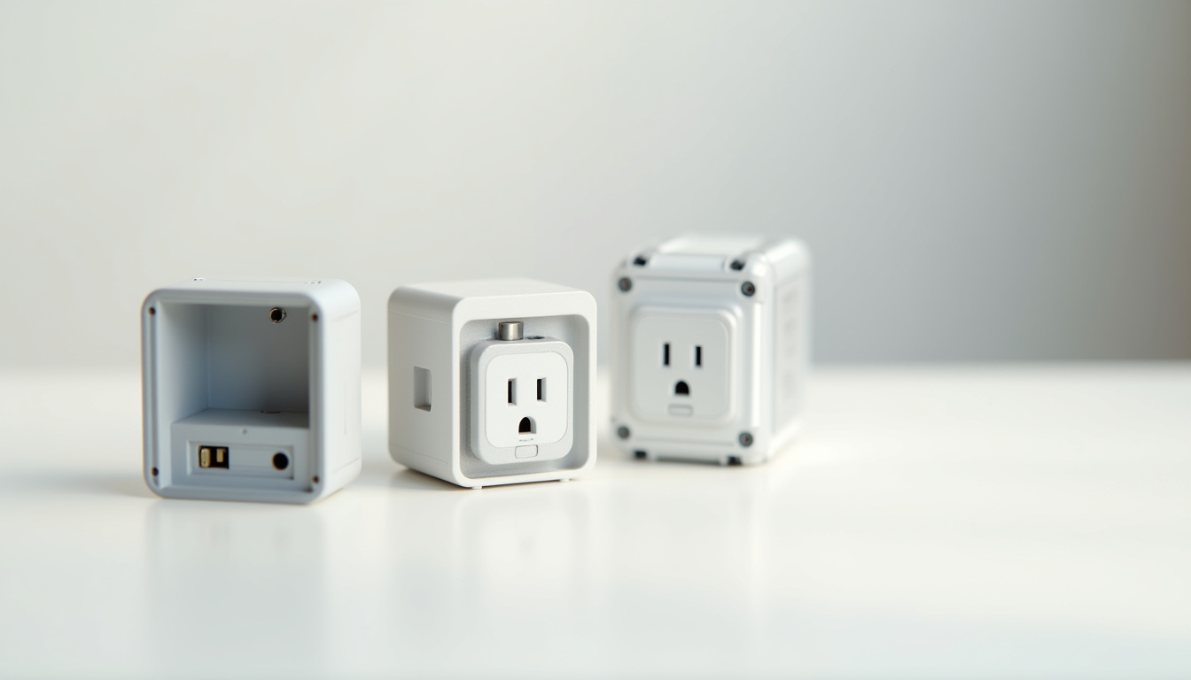 Comparaison visuelle des différents types de bornes de recharge pour voiture électrique: wallbox, prise renforcée, prise domestique