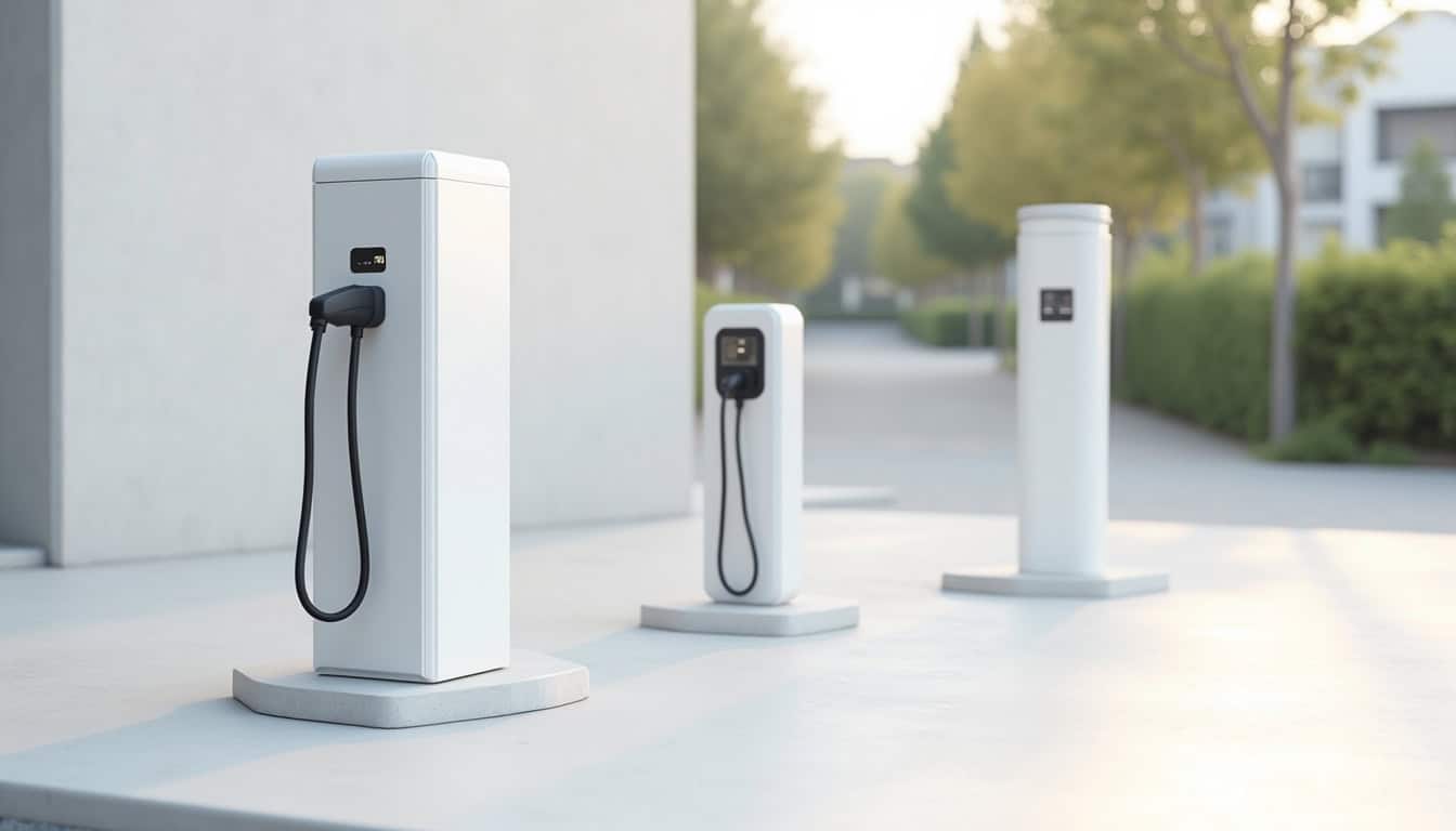 Comparaison visuelle des différents types de bornes électriques disponibles pour les particuliers à Ensisheim