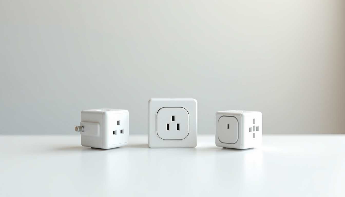 Comparaison visuelle des différents types de bornes électriques: prise renforcée, wallbox monophasée, wallbox triphasée