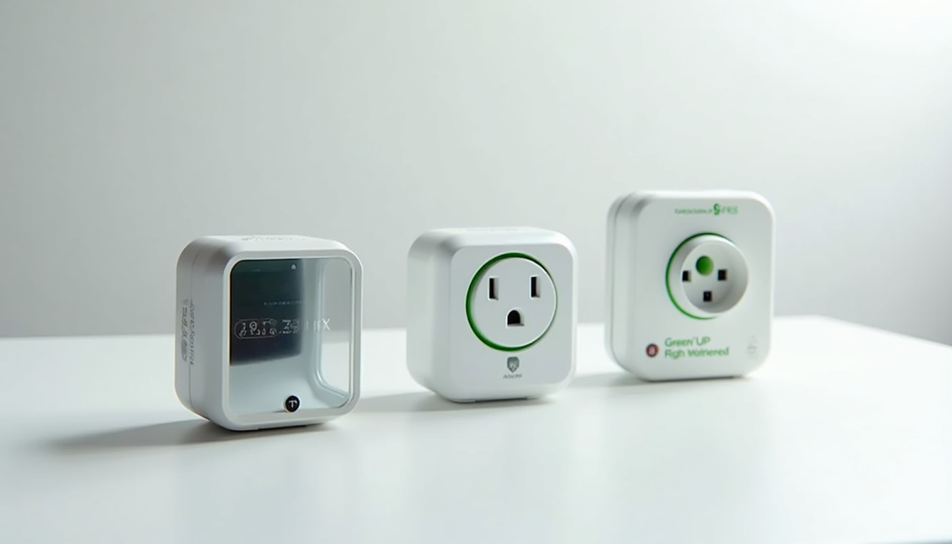 Comparaison visuelle des différents types de bornes: wallbox, prise renforcée Green’Up et prise standard