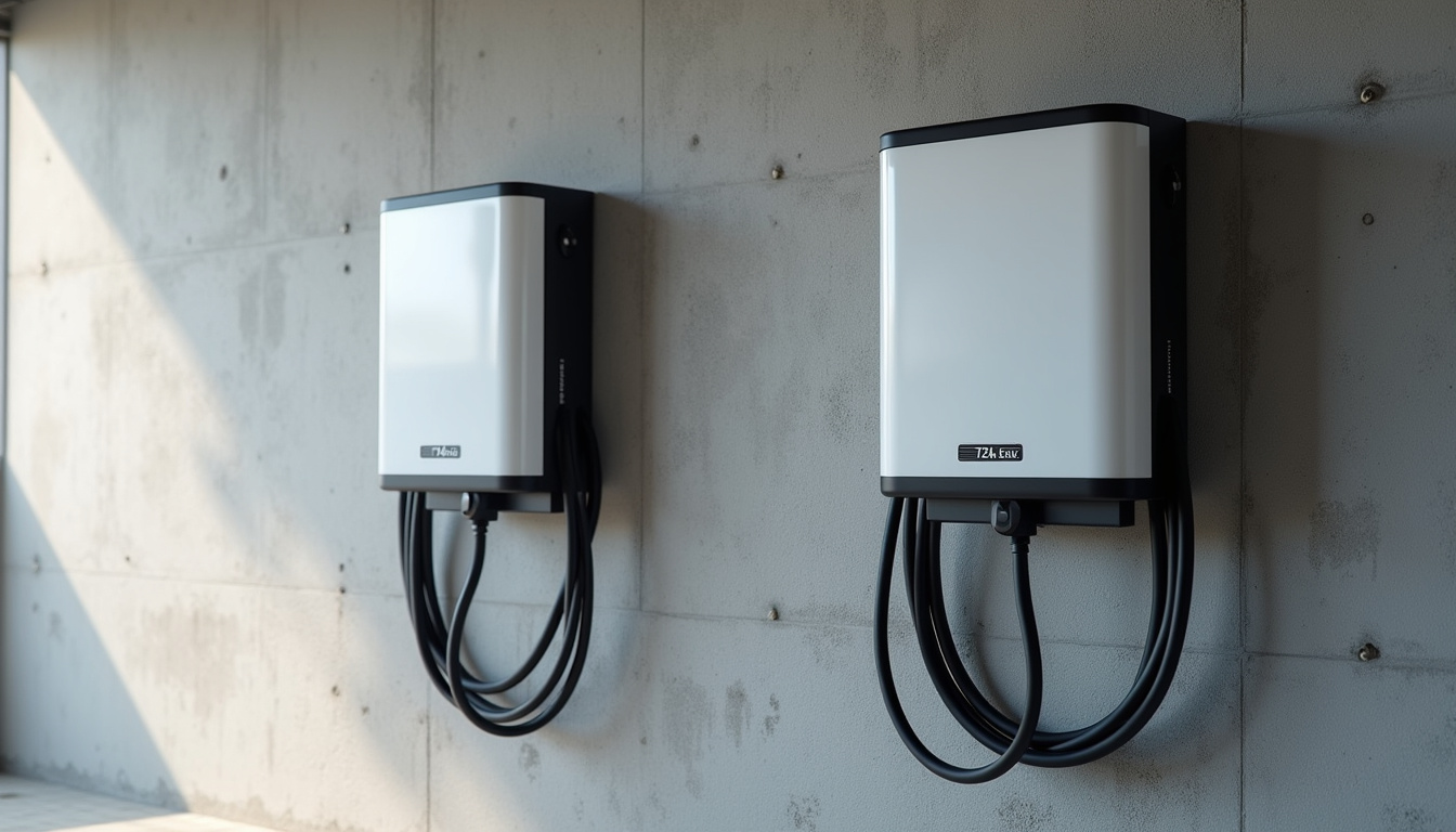 Comparaison visuelle entre une borne 7,4 kW et une borne 22 kW installée à Œting