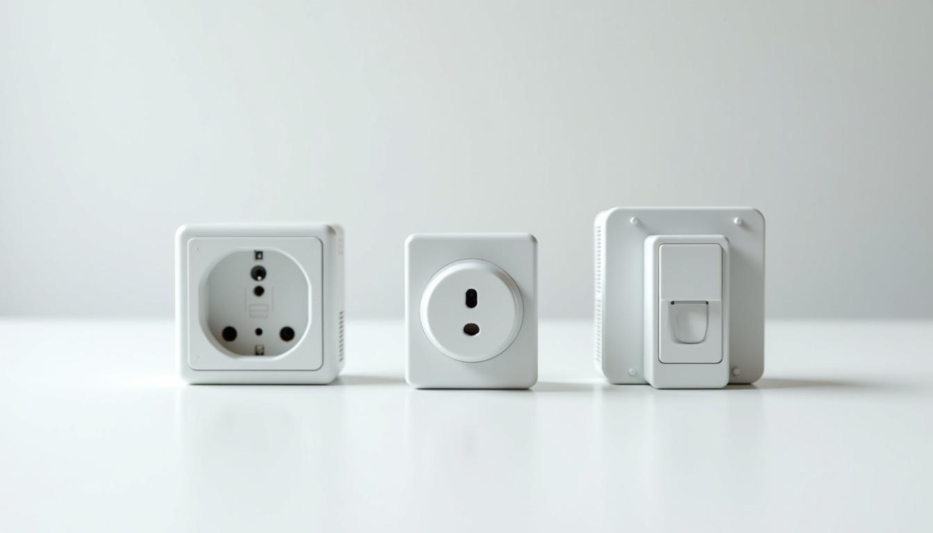 Comparaison visuelle entre une prise renforcée, une wallbox et une borne triphasée à Dourdain
