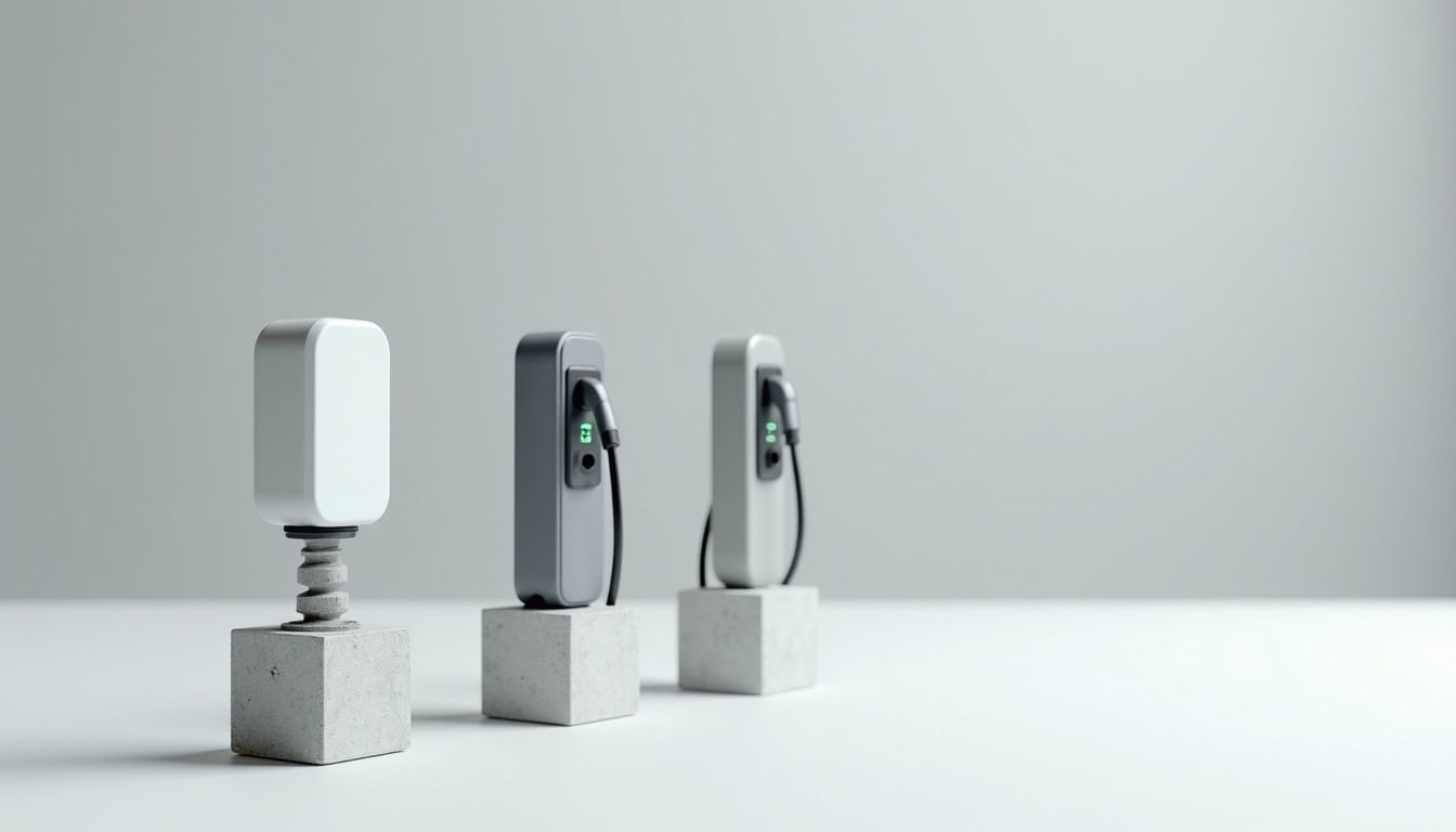 Comparatif visuel des différents types de bornes de recharge disponibles