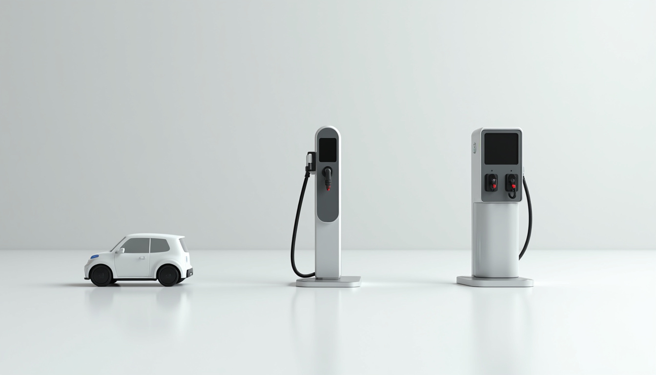 Comparatif visuel des différents types de bornes de recharge électrique disponibles à Saint-Lys