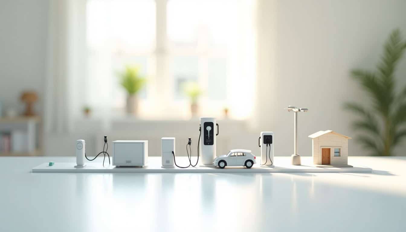 Comparatif visuel des différents types de bornes de recharge électrique disponibles pour une installation à Velaux