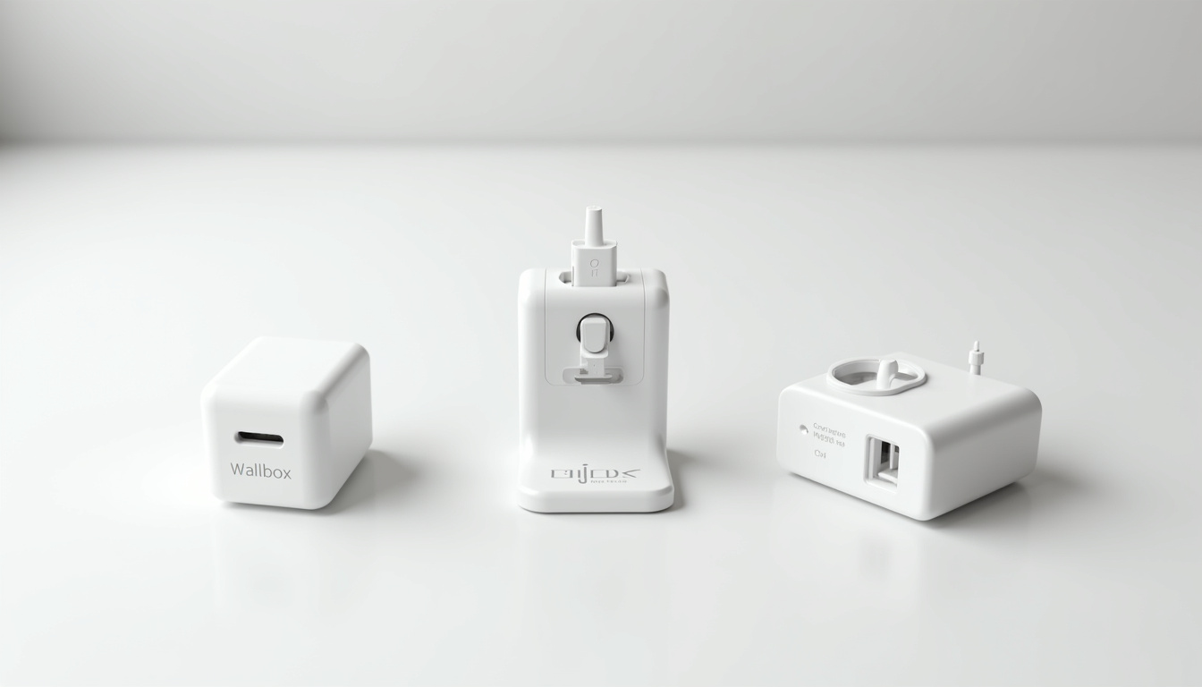 Comparatif visuel des différents types de bornes de recharge électrique: wallbox, câble connecté, borne communicante