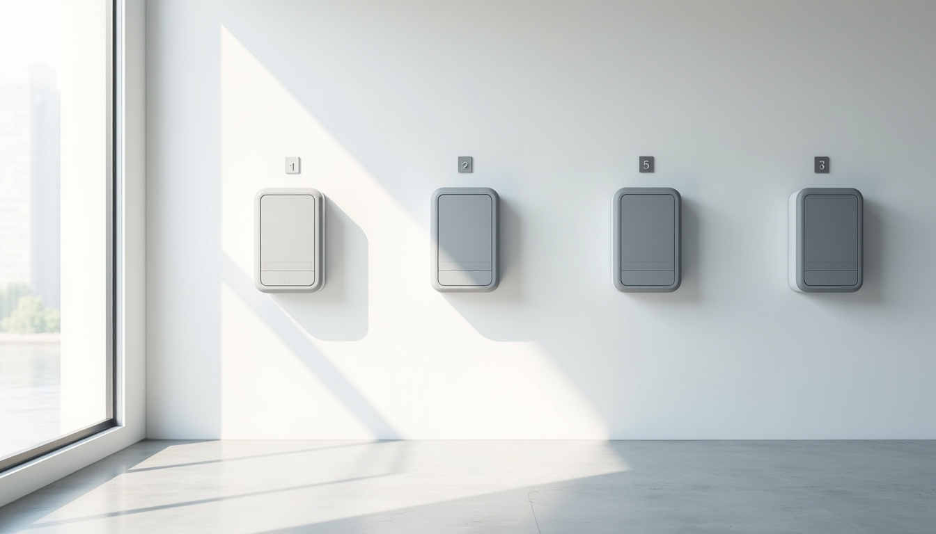 Comparatif visuel des différents types de bornes de recharge murales pour voitures électriques