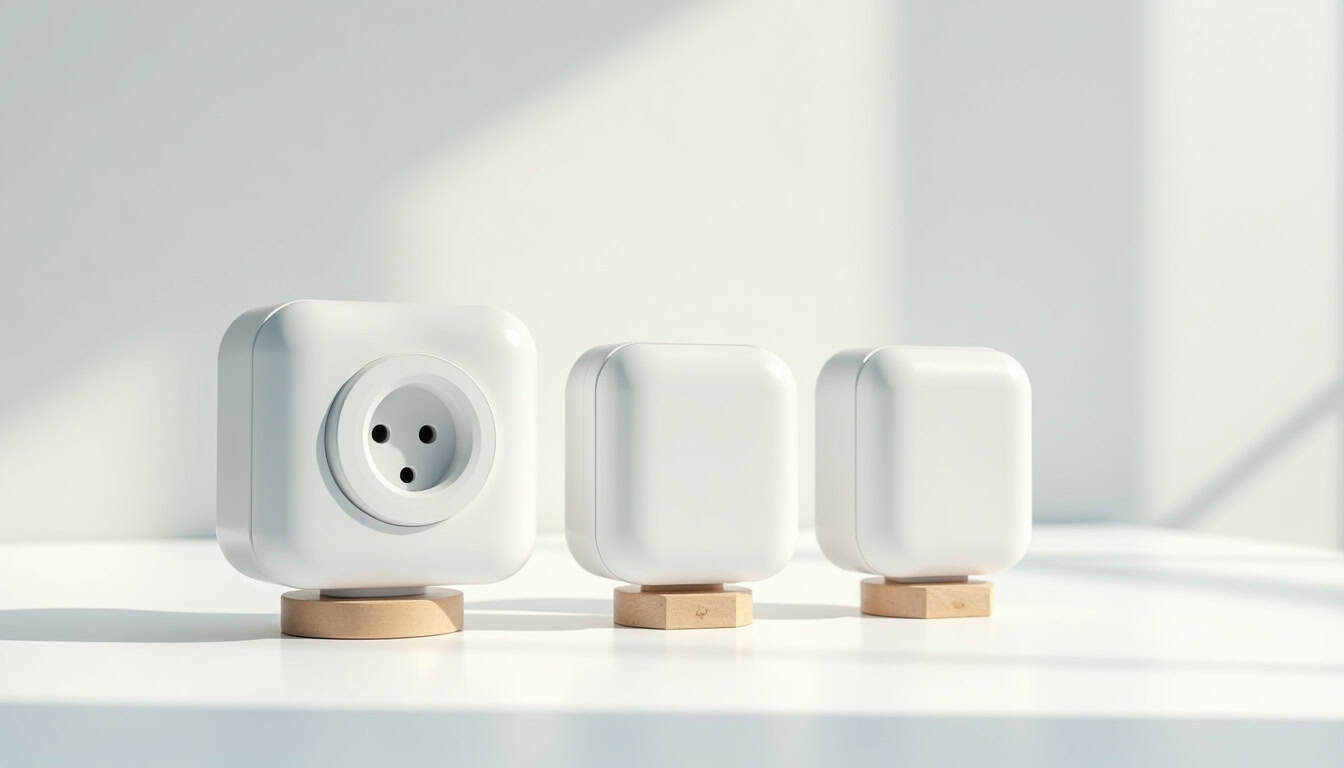 Comparatif visuel des différents types de bornes de recharge: prise renforcée, wallbox 7kW, wallbox triphasée