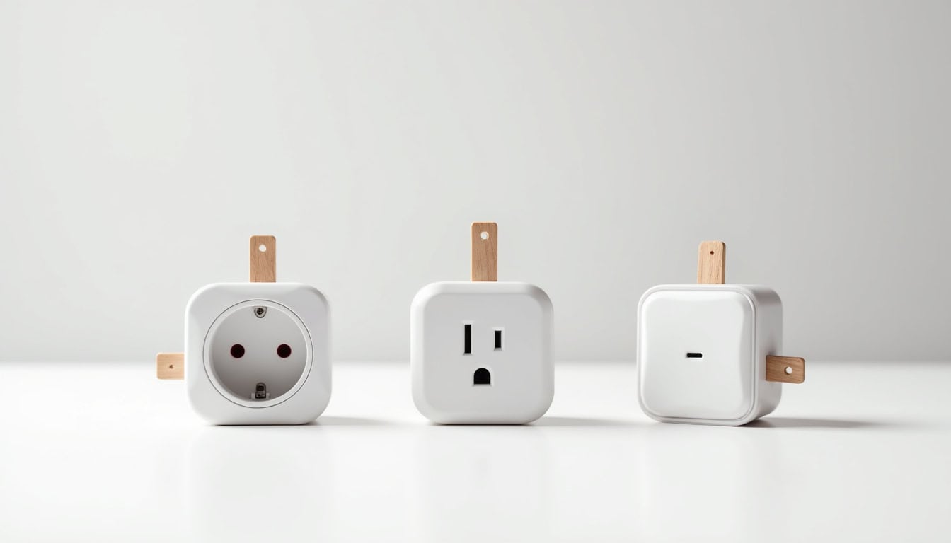 Comparatif visuel des différents types de bornes de recharge: prise renforcée, wallbox monophasée, wallbox triphasée