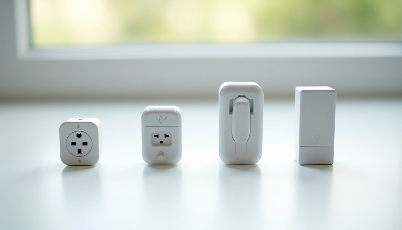 Comparatif visuel des différents types de bornes électriques: prise renforcée, wallbox monophasée, triphasée et borne intelligente