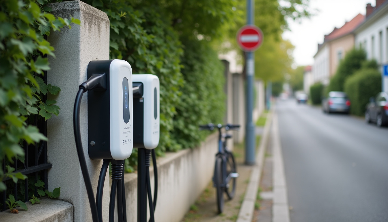 Différents modèles de bornes de recharge électrique installées à Londinières