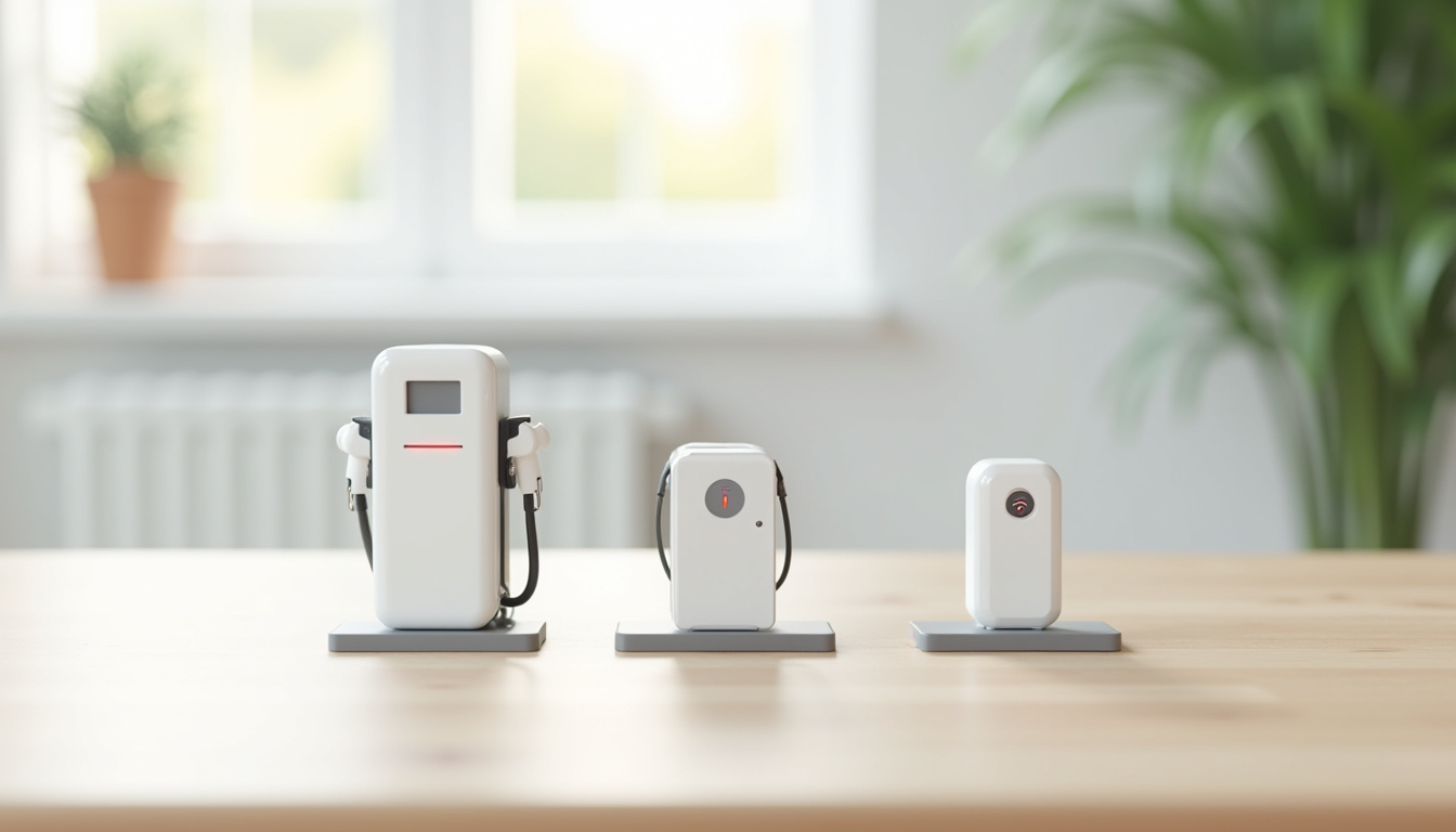 Différents modèles de bornes de recharge électrique: monophasée, triphasée, intelligente