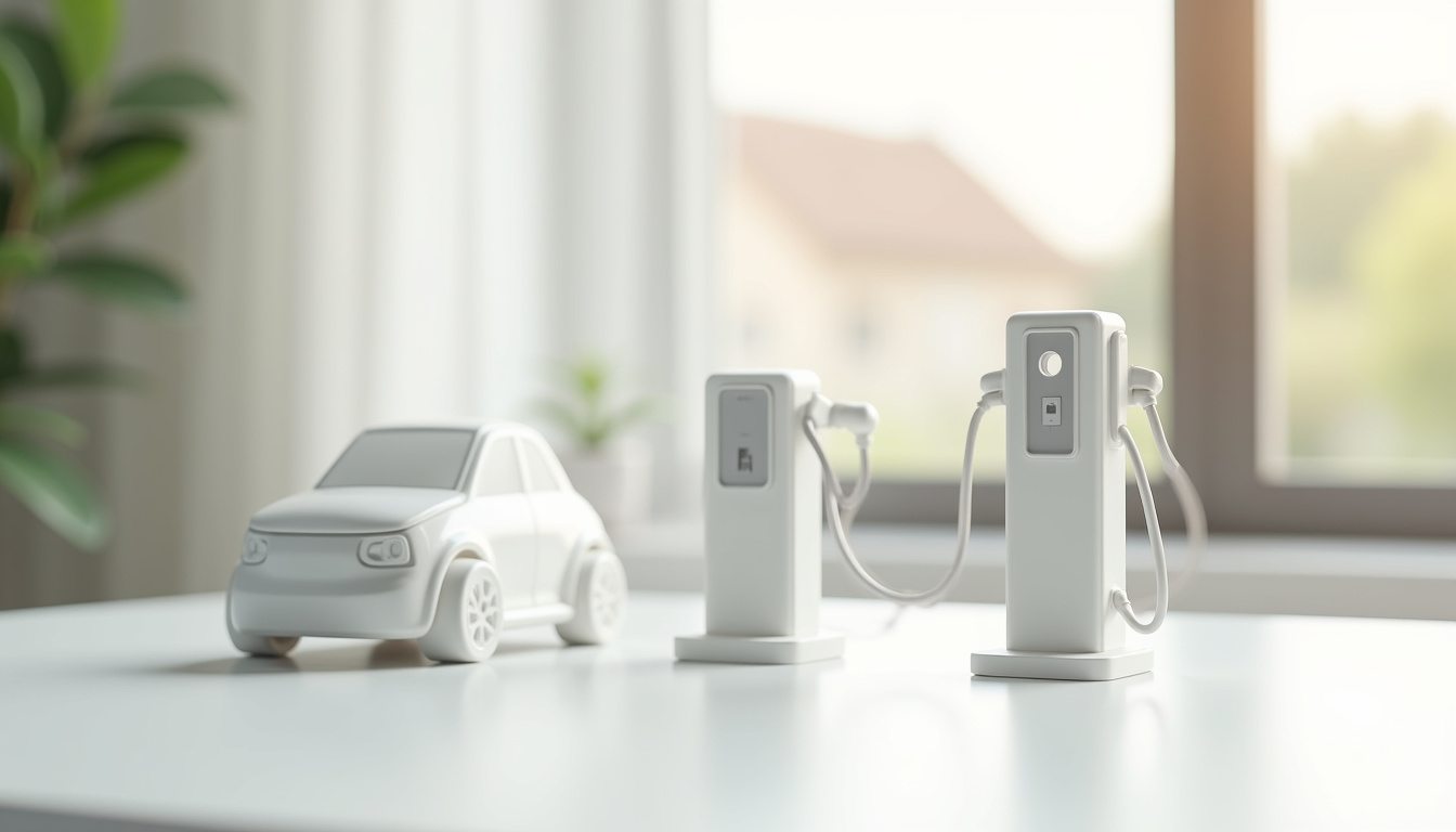 Différents modèles de bornes de recharge électrique pour usage domestique à Oermingen