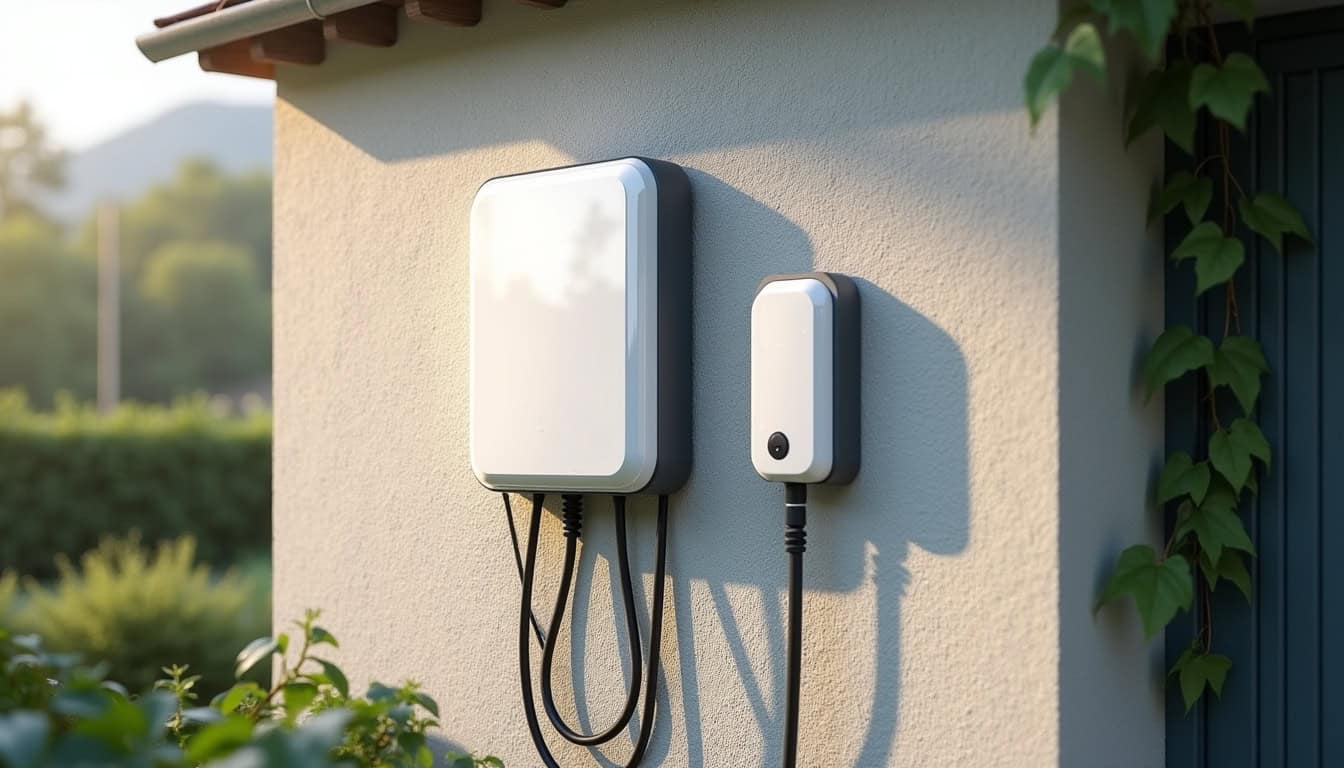 Différents modèles de bornes de recharge murales et au sol à Méry-sur-Seine