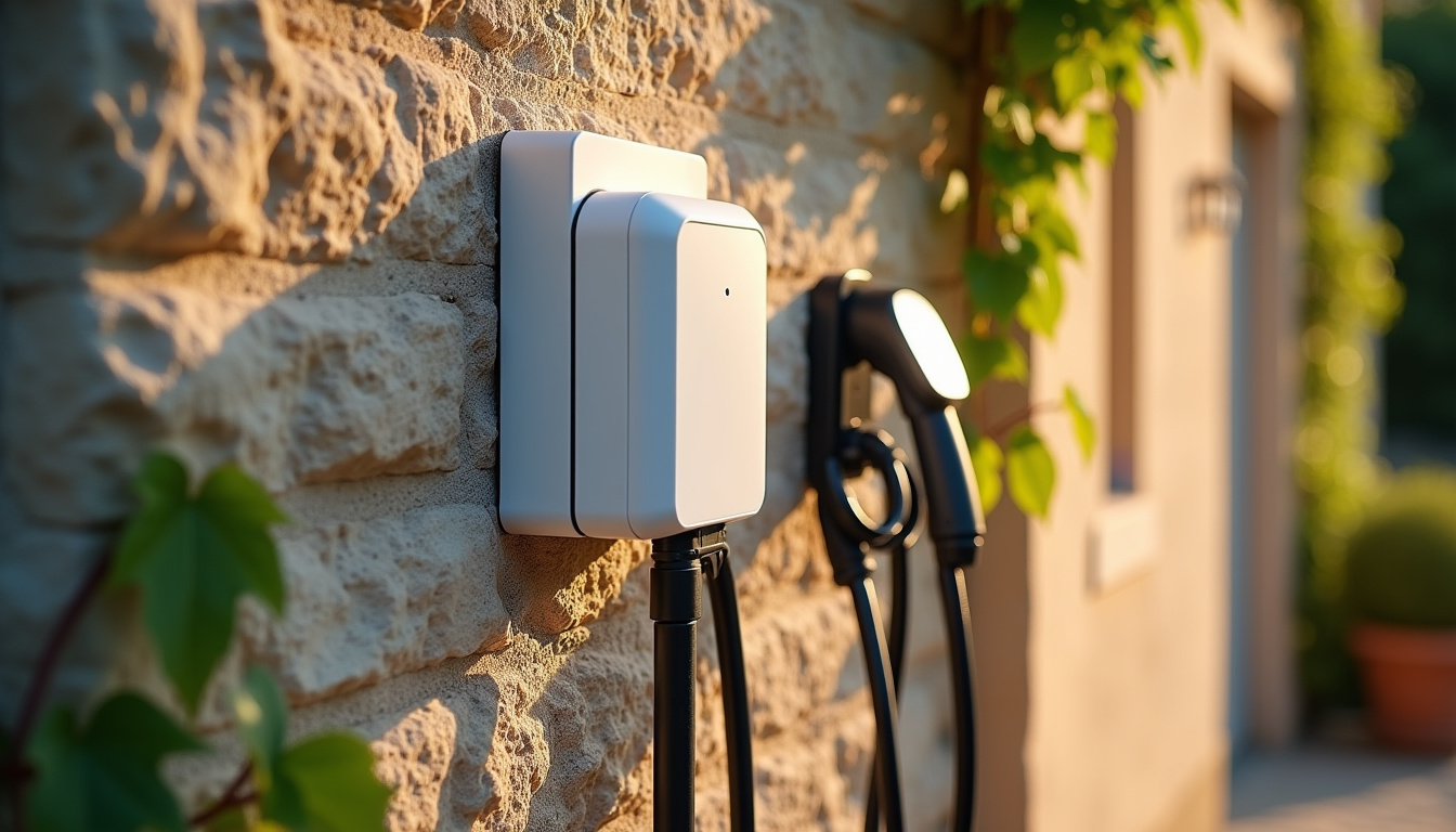 Différents modèles de bornes de recharge murales et prises renforcées en situation réelle