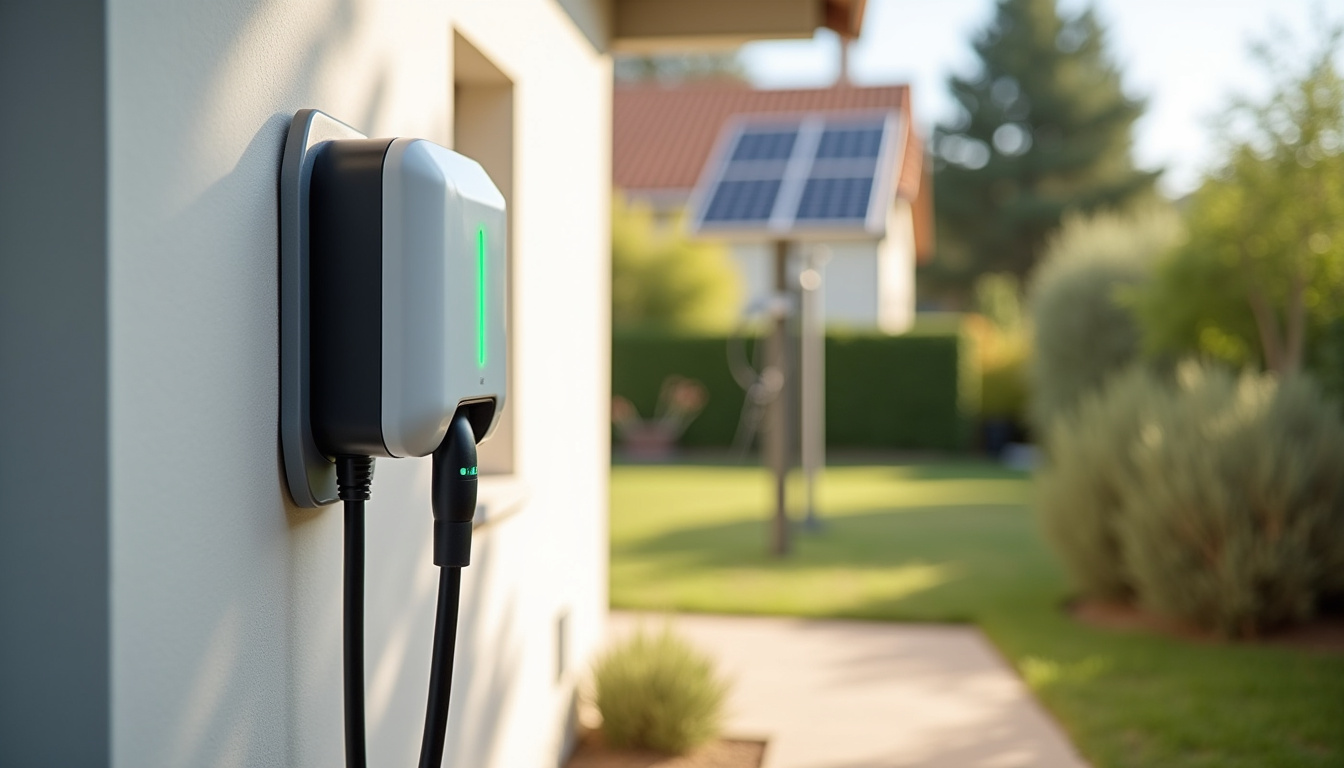 Différents modèles de bornes de recharge murales et solaires installées à Pernes-les-Fontaines