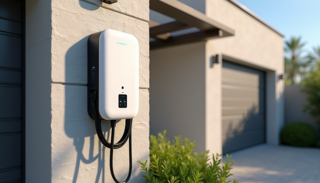 Différents modèles de bornes de recharge murales installées à Langoiran