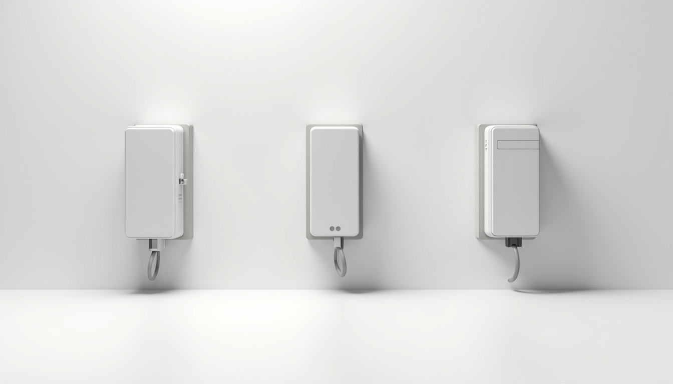 Différents modèles de bornes de recharge murales pour véhicules électriques