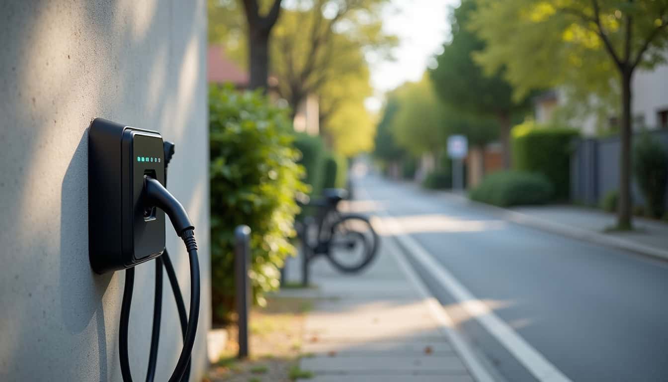 Différents modèles de bornes de recharge pour véhicules électriques installées à Crédin