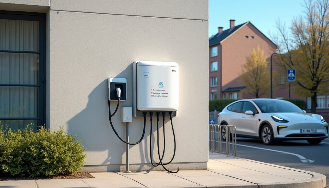 Différents modèles de bornes de recharge pour véhicules électriques installées à Noisy-le-sec