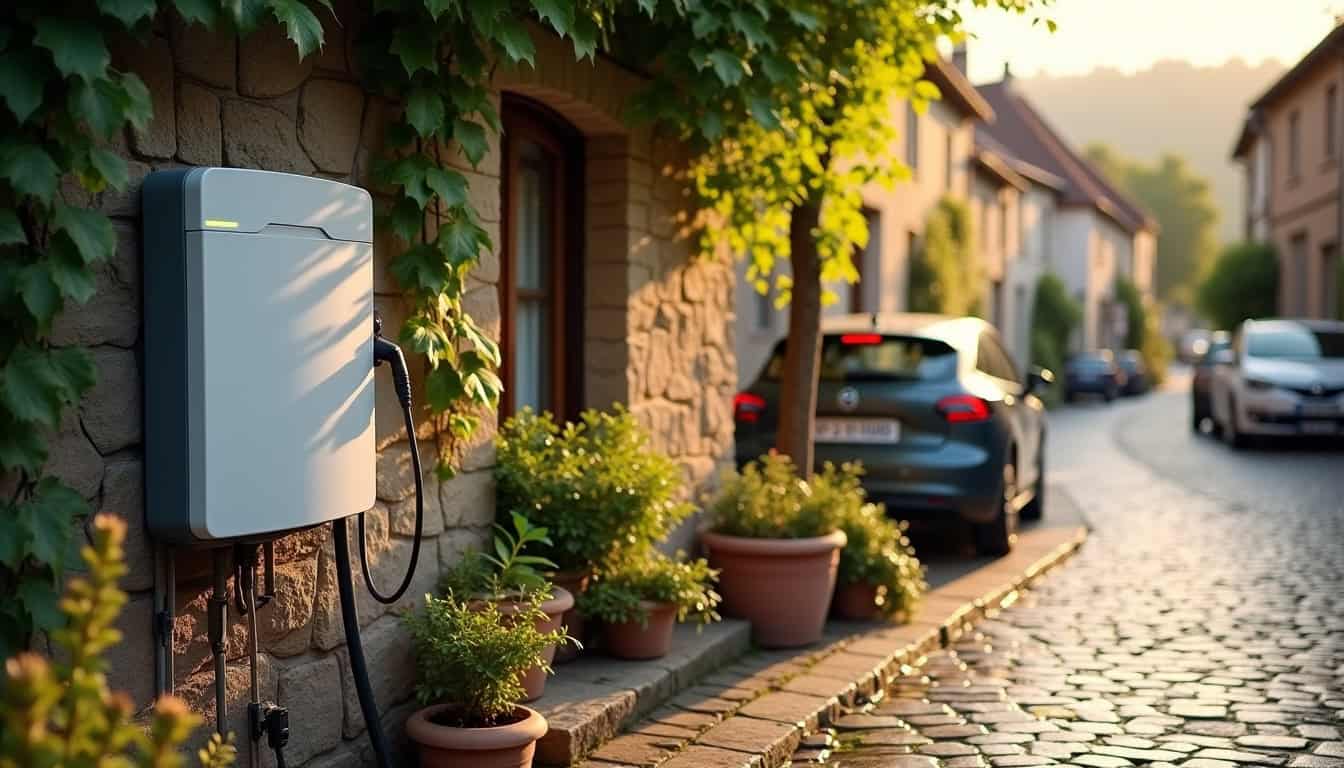 Différents modèles de bornes de recharge pour véhicules électriques installées à Pompaire