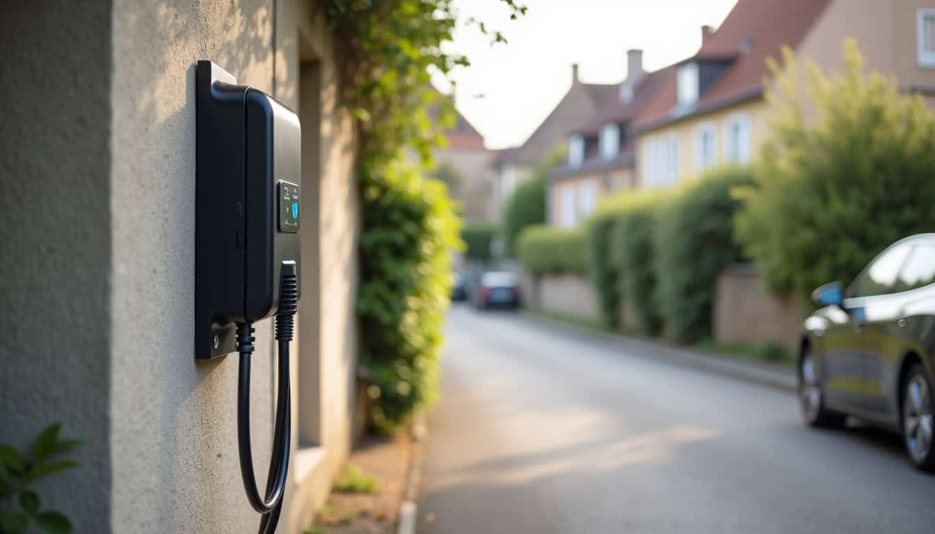 Différents modèles de bornes de recharge pour véhicules électriques installées à Villieu-Loyes-Mollon
