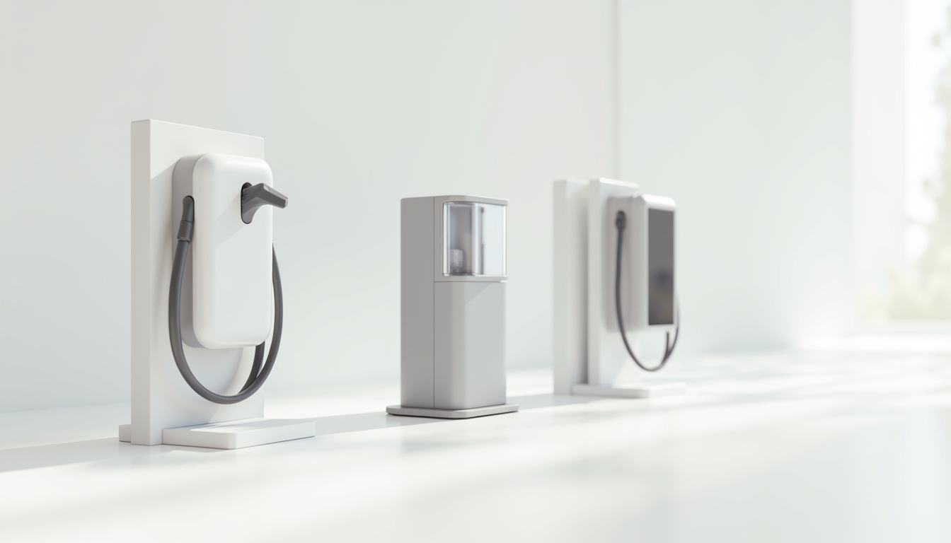 Différents modèles de bornes de recharge pour véhicules électriques