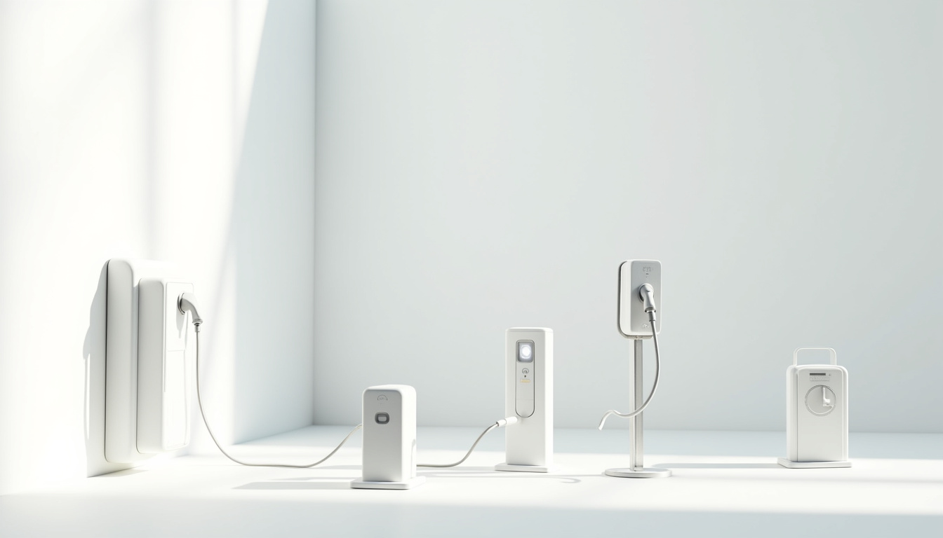 Différents modèles de bornes de recharge pour véhicules électriques