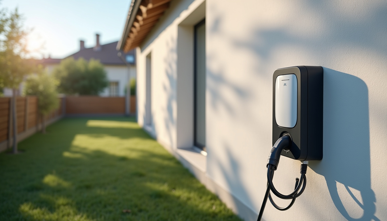 Différents modèles de bornes de recharge pour voiture électrique installés dans une maison à Varetz