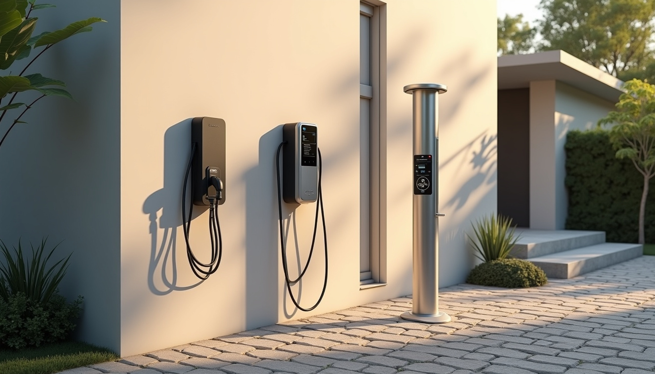 Différents modèles de bornes électriques installés à Avrainville