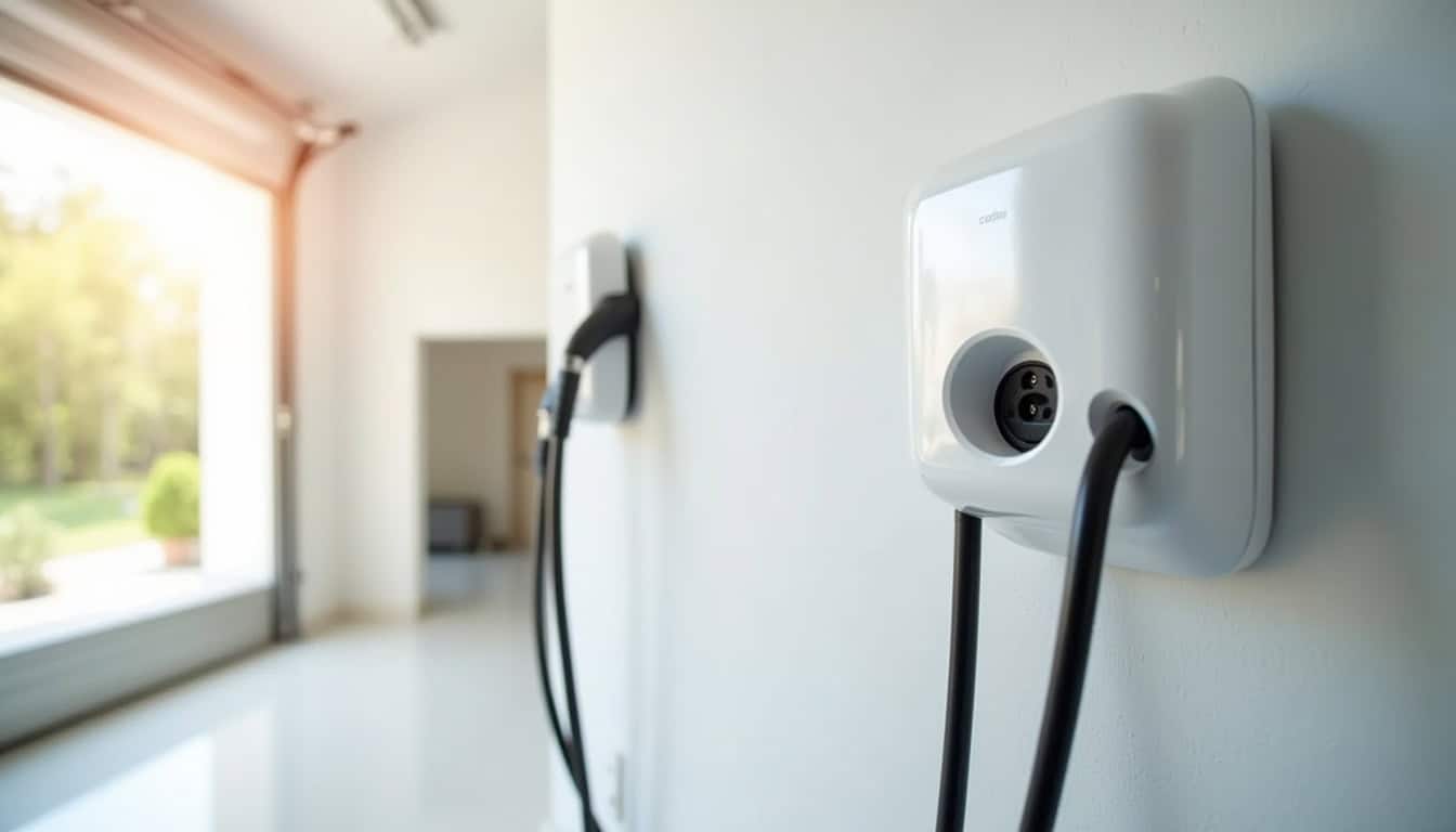 Différents modèles de bornes électriques murales et prises renforcées pour véhicules électriques