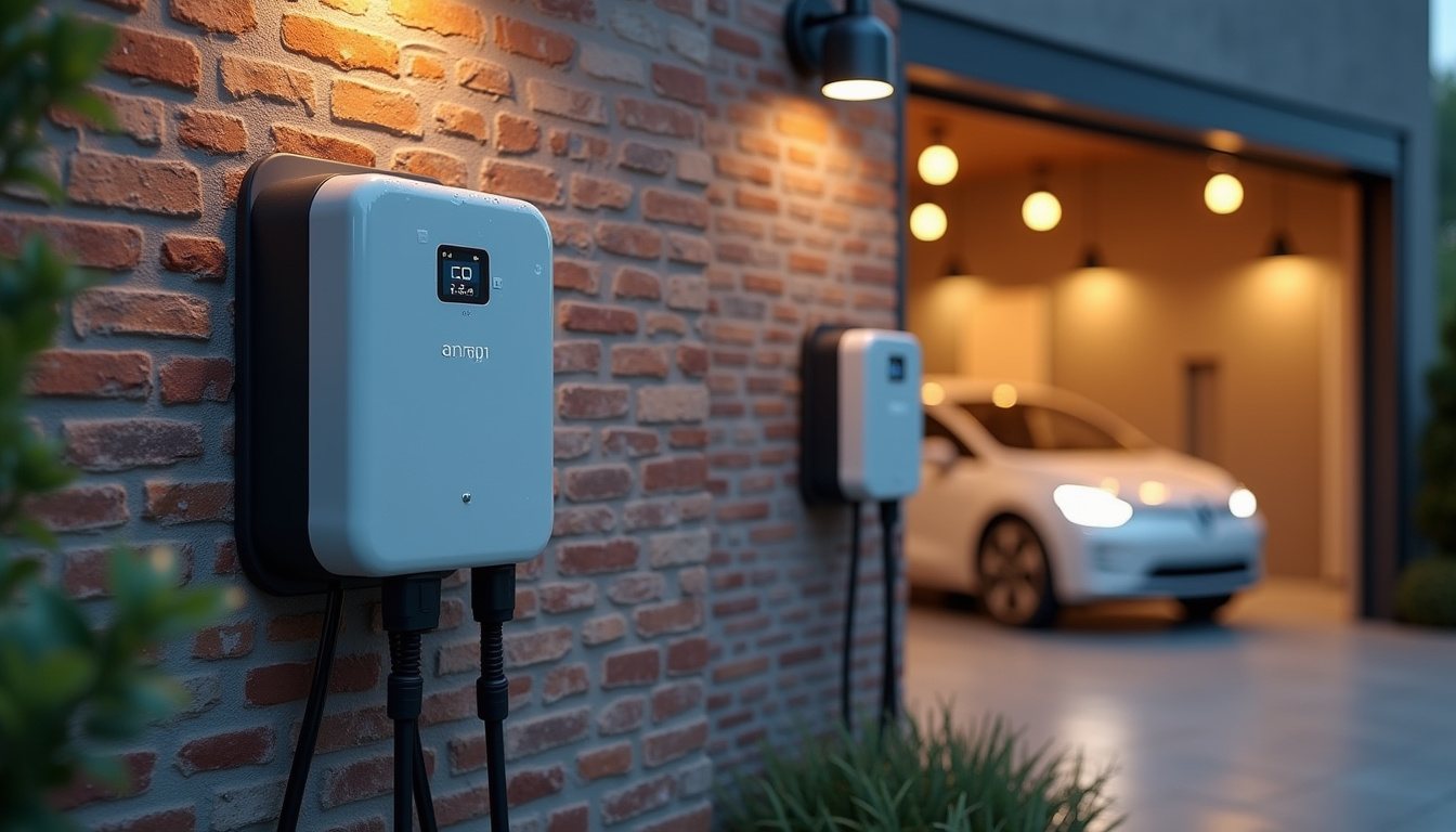 Différents modèles de bornes électriques pour véhicule électrique installées en extérieur et en garage