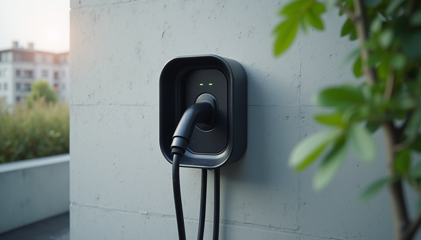 Différents modèles de bornes électriques pour véhicule électrique installées en extérieur