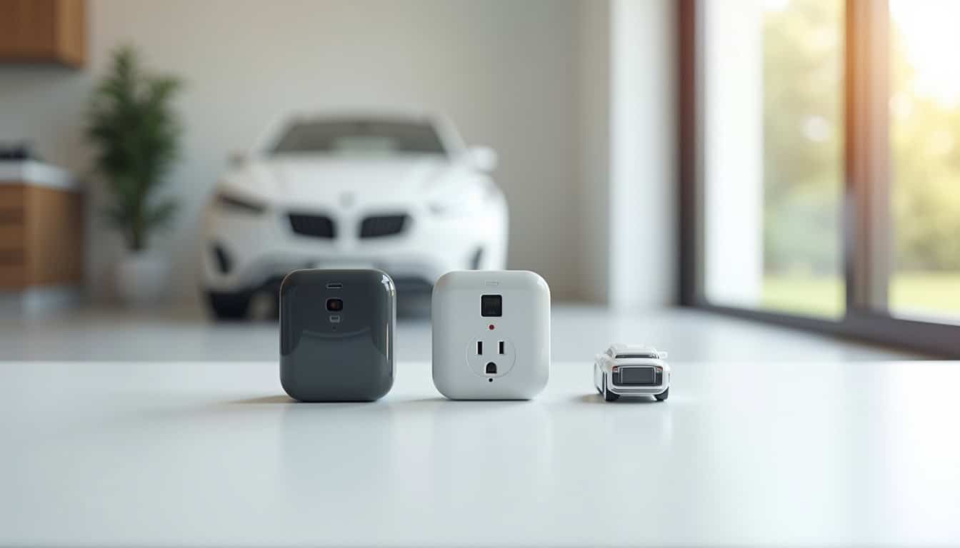 Différents types de bornes de recharge électrique installées à Bizanos: wallbox, prise renforcée, borne intelligente