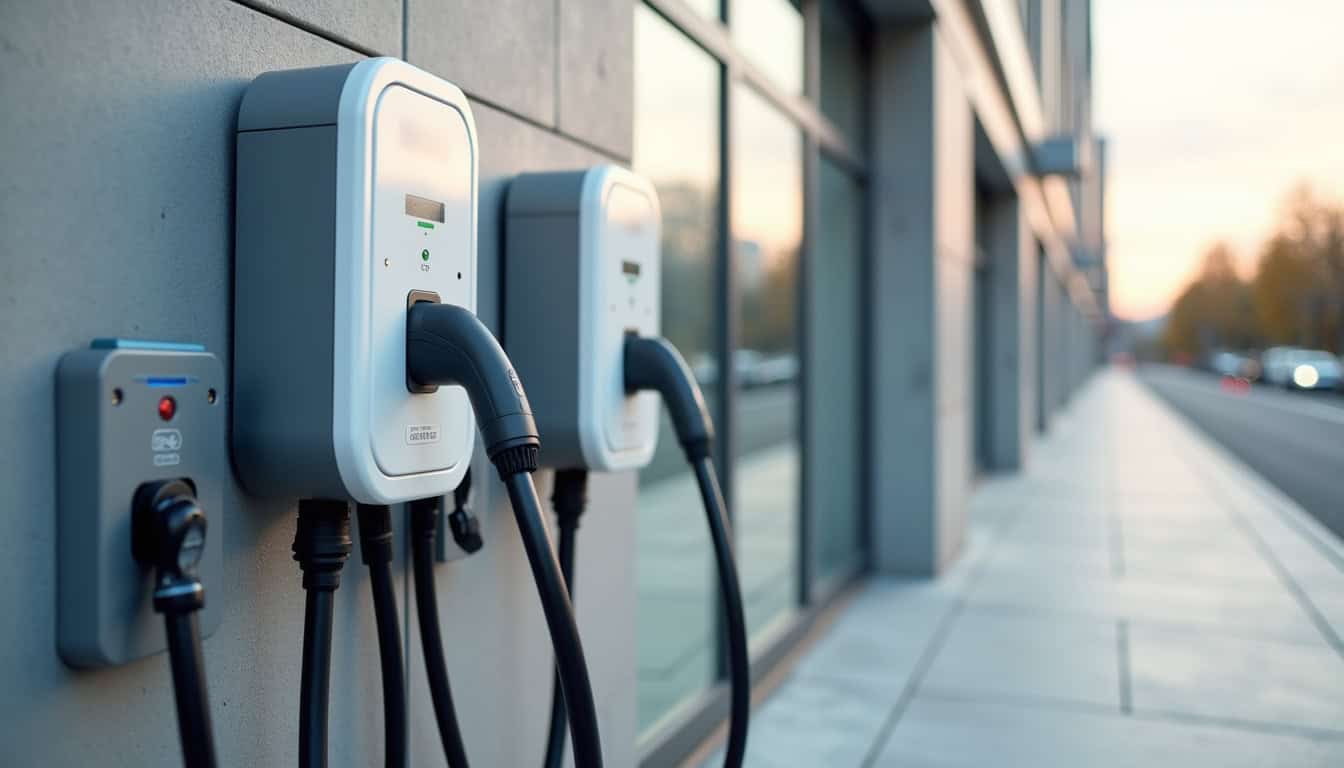 Différents types de bornes de recharge électrique installées à Jeumont