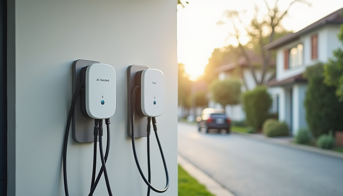 Différents types de bornes de recharge électrique installées à Oytier-Saint-Oblas