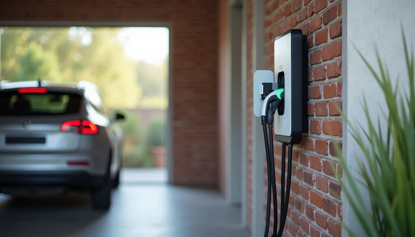 Différents types de bornes de recharge électrique installées en extérieur et en garage