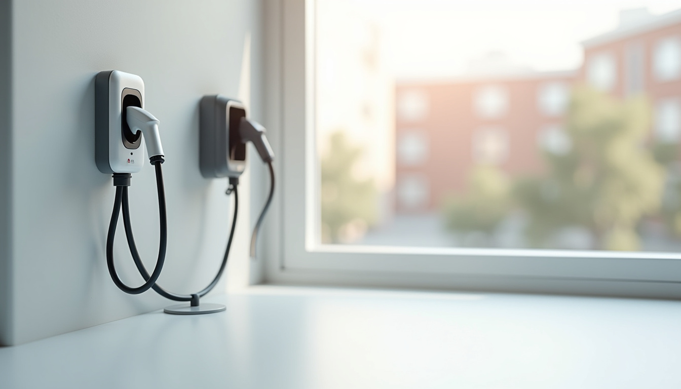 Différents types de bornes de recharge électrique installées en extérieur et en intérieur