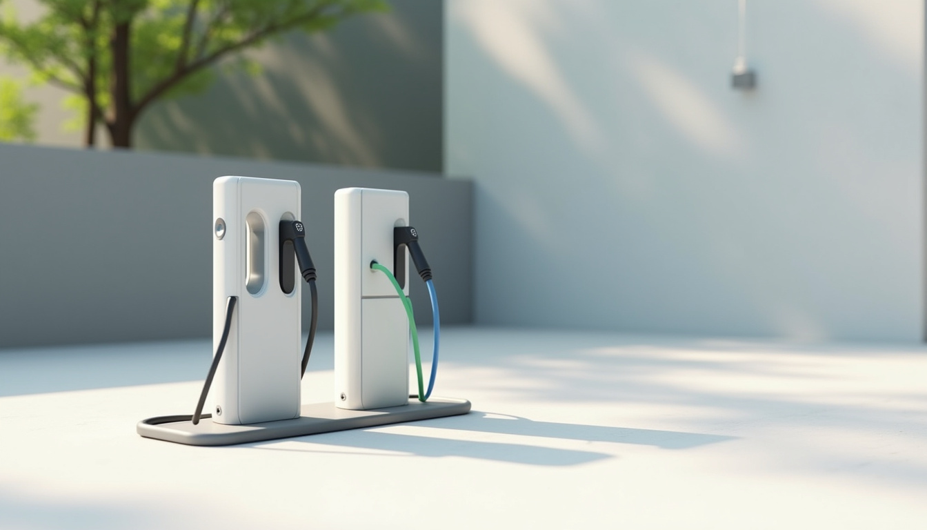 Différents types de bornes de recharge électrique installées en extérieur et en intérieur