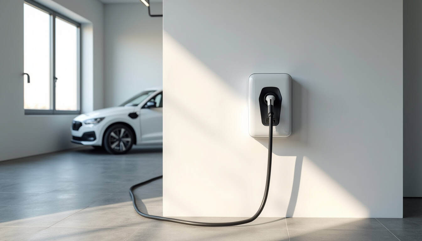 Différents types de bornes de recharge murales avec connecteur type 2 installées à Arnas