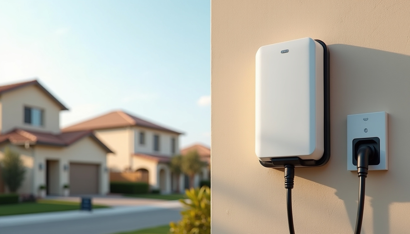 Différents types de bornes de recharge murales et prises renforcées installées à Attichy