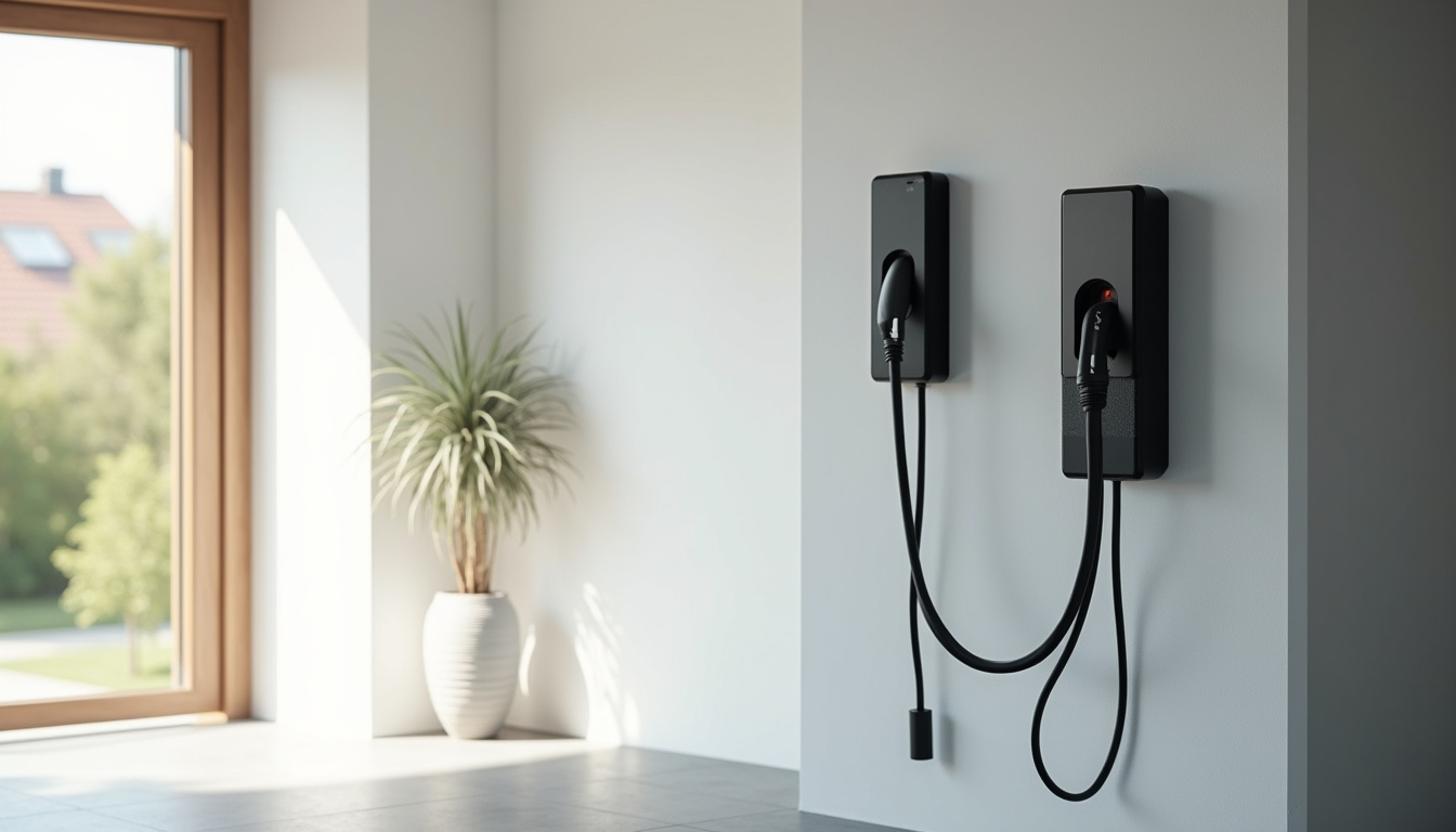 Différents types de bornes de recharge murales installées à Pluvigner