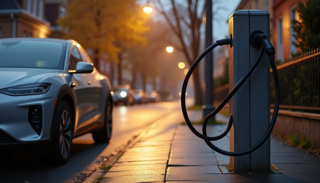Différents types de bornes de recharge pour voitures électriques en extérieur