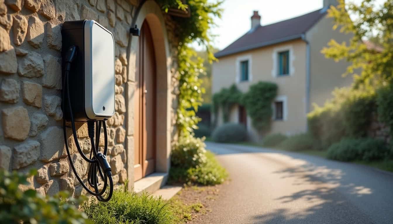 Emplacement idéal pour une borne de recharge électrique à Tiffauges, près d'un garage