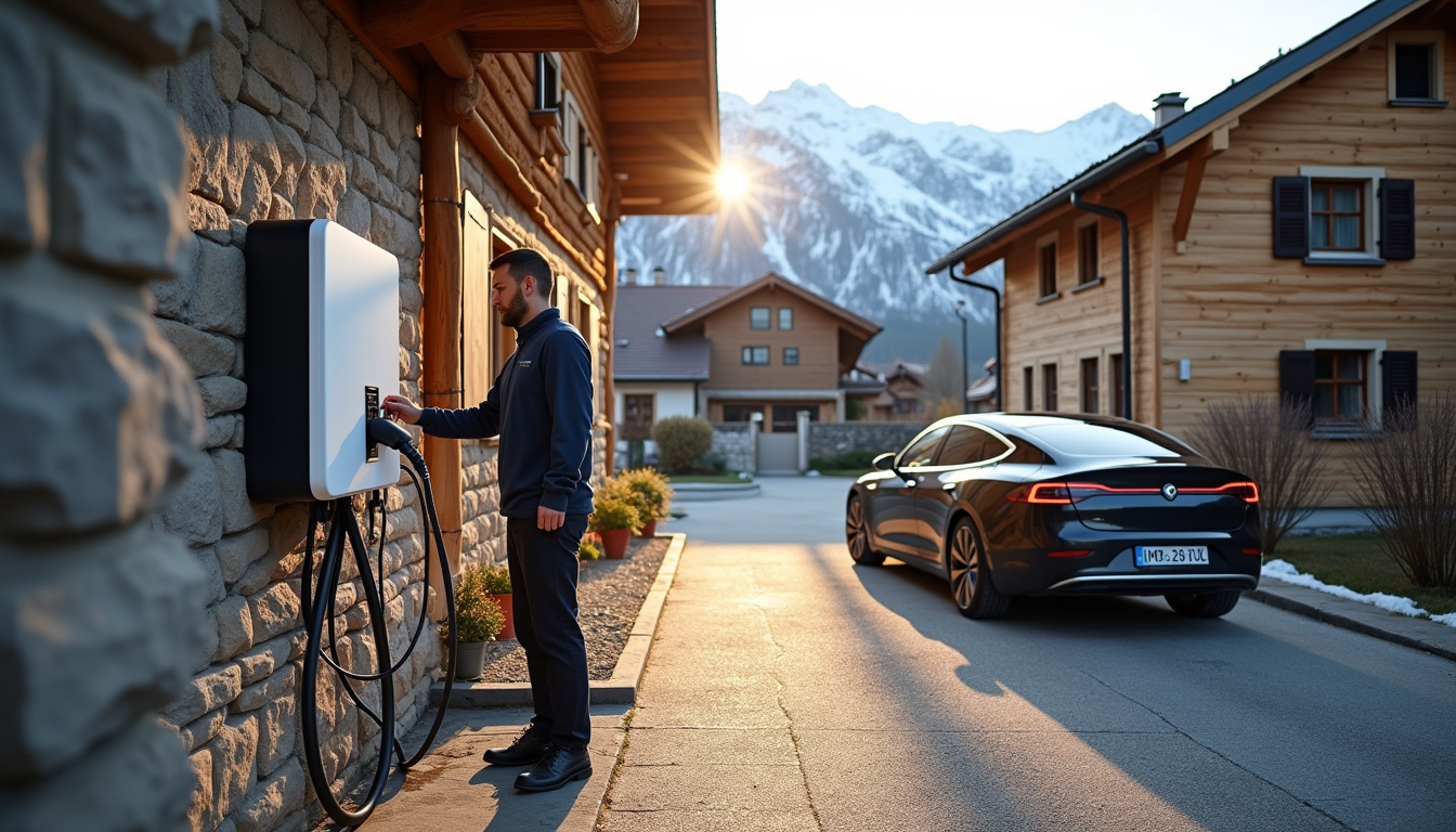 Étapes d'installation d'une borne de recharge électrique à Sainte-Hélène-sur-Isère